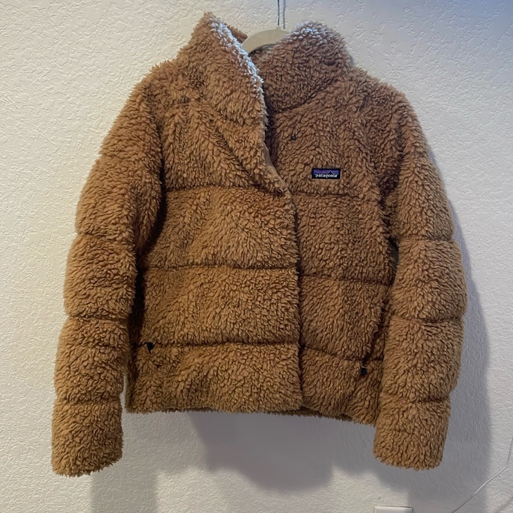 Patagonia Women's Recycled High Pile Fleece Down Jacket - size medium